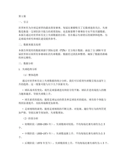 世界杯失球数据分析报告(3篇)