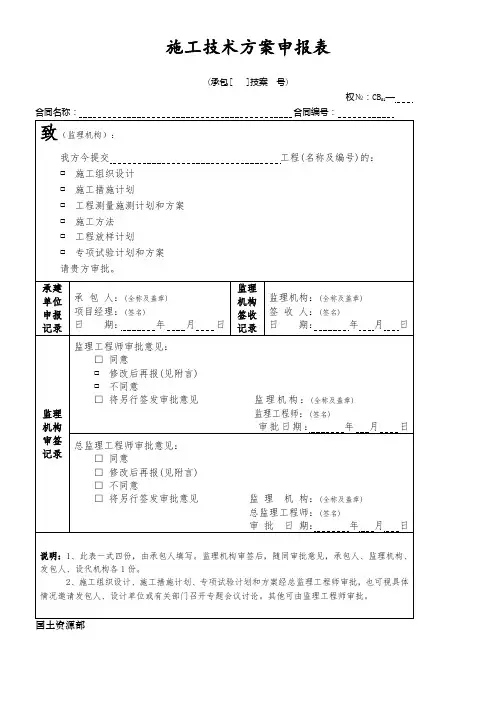 农发高标准基本农田建设项目表格(2017版)