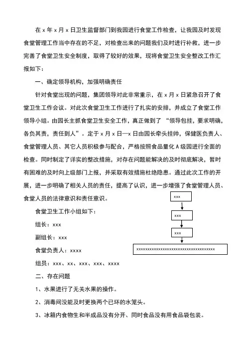 食堂整改报告