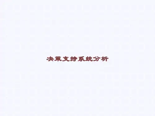 决策支持系统分析课件