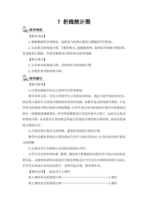 五下第七单元 折线统计图(教案)