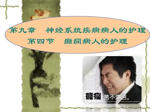 4第四节  癫痫病人的护理总结