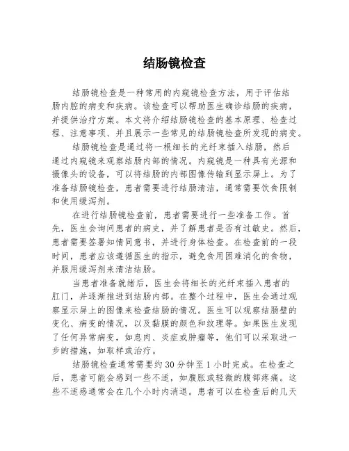 结肠镜检查