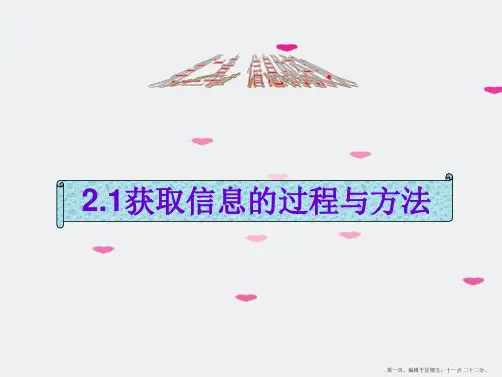 高中信息技术 获取信息的过程和方法课件 粤教版必修1