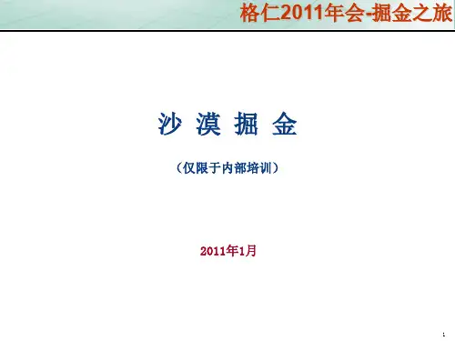 沙漠掘金-详尽完整版ppt课件