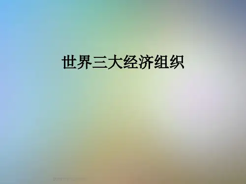 世界三大经济组织