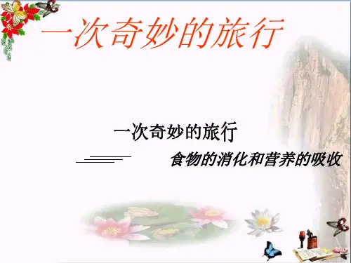 (精选)四年级科学上册2.3《一次奇妙的旅行》 优秀课件5大象版