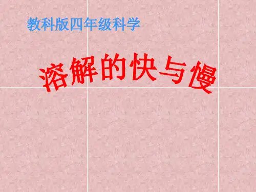 【最新】教科小学科学四年级上册《2.5、溶解的快与慢》PPT课件(6).ppt