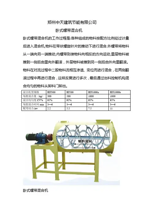卧式螺带混合机