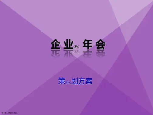 公司创意年会策划方案综合ppt