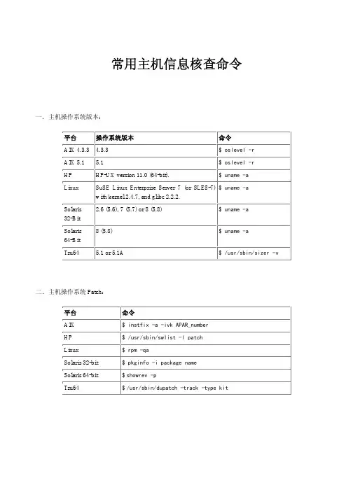 常用主机命令