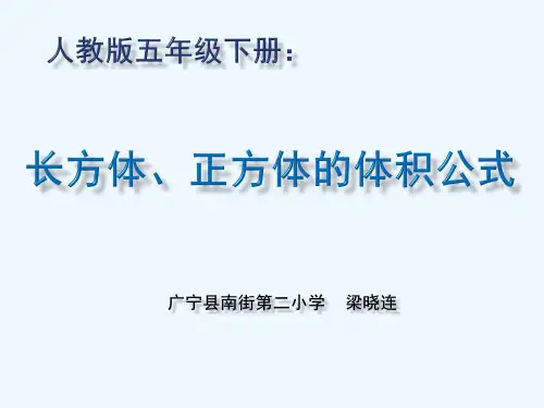 数学人教版五年级下册长方体、正方体的体积公式