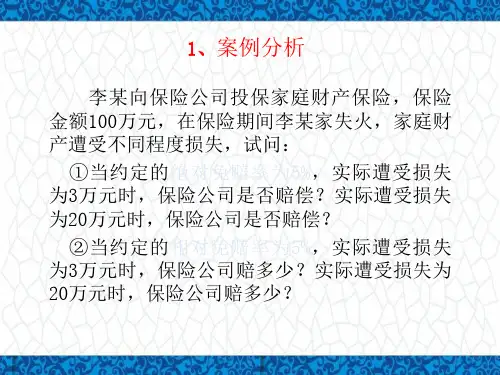 保险学(金融专业)PPT课件：案例分析