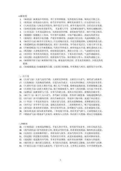方剂合在一起,适合考研复习
