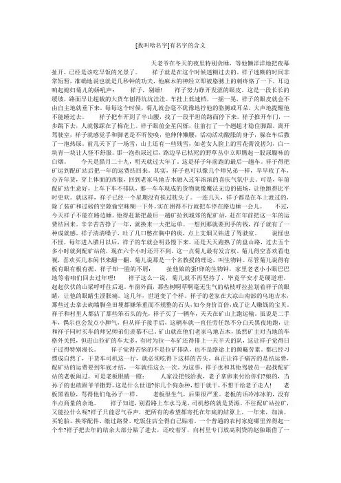 小度写范文[我叫啥名字]有名字的含义模板