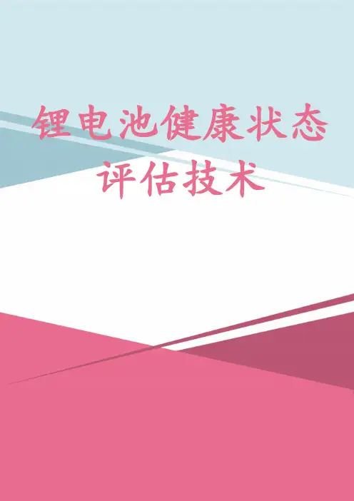 锂电池健康状态评估技术