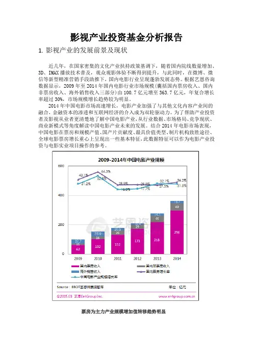 影视产业投资基金分析报告