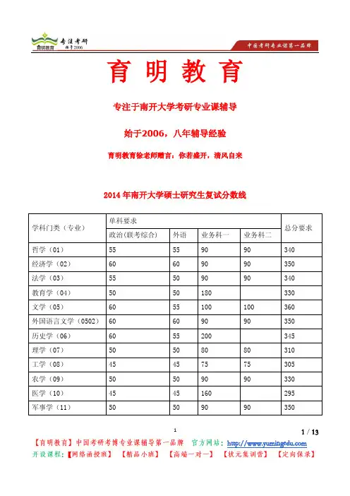 南开大学化学学院2014博士调档函信息 档案处理信息