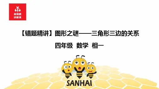 【错题精讲】图形之谜——三角形三边的关系
