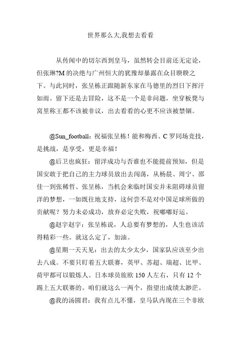 世界那么大,我想去看看 2
