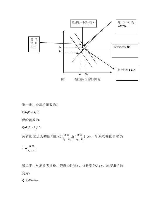税收归宿的分析