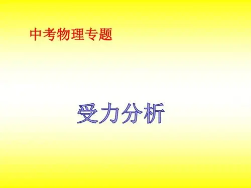 中考专题：受力分析