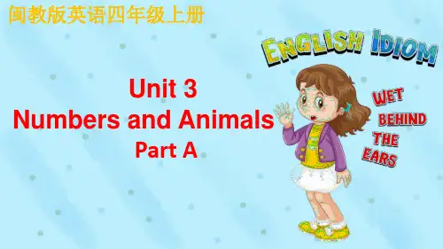 闽教版英语四年级上册  Unit 3 课件