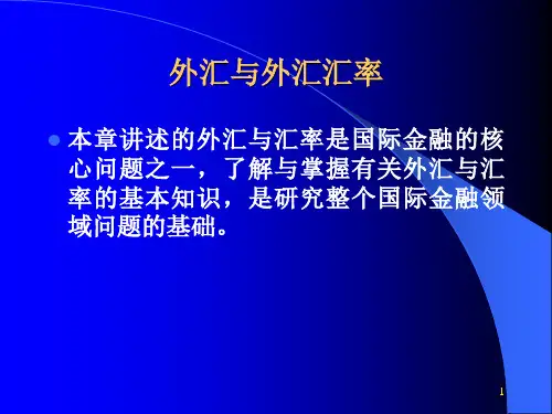 外汇与外汇汇率(PPT46页)