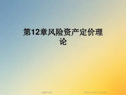 第12章风险资产定价理论